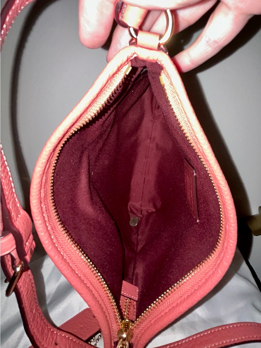 Coach File Crossbody in Perforated Pebble Leather .  Like New! - Picture 12 of 15
